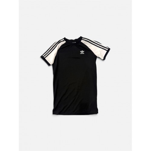 Adidas Originals 3-Stripes T-Shirt Φόρεμα Μαύρο/Λευκό